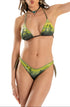 Triangel-Bikini Pailletten Far West Grün PIN-UP STARS